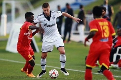 wpid-Okrahactionmerreikh.jpg Augustine Okrah (number 13 jersey) playing for Al Merreikh