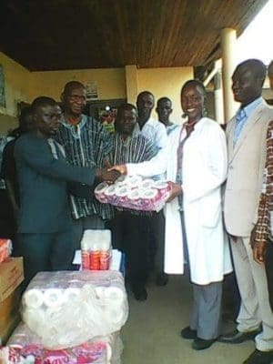 Mr. Gordon Asubonteng Municipal Chief Executive, presenting the items,