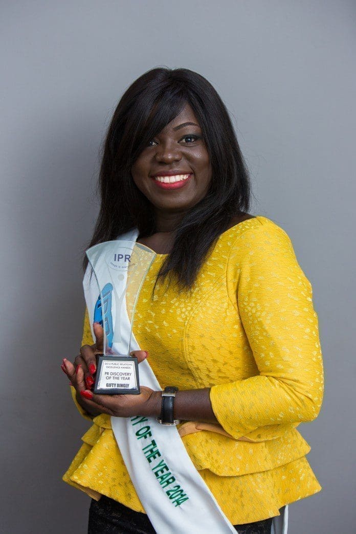 PR Discovery of the year Gifty Bingley (Tigo Ghana)
