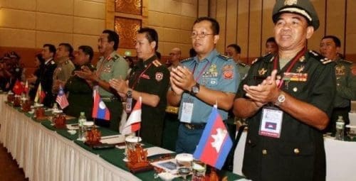 ASEAN delegates attend the 3rd ASEAN Peacekeeping Centers Network Meeting in Phnom Penh, Cambodia, Oct. 7, 2015. Senior peacekeepers from the Association of Southeast Asian Nations (ASEAN) met here on Wednesday to exchange experience and expertise in the United Nations Peacekeeping Operations. (Xinhua/Sovannara) ASEAN delegates attend the 3rd ASEAN Peacekeeping Centers Network Meeting in Phnom Penh, Cambodia, Oct. 7, 2015. Senior peacekeepers from the Association of Southeast Asian Nations (ASEAN) met here on Wednesday to exchange experience and expertise in the United Nations Peacekeeping Operations. (Xinhua/Sovannara)