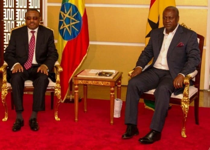 Mahama and Ethiopian PM Mahama and Ethiopian PM