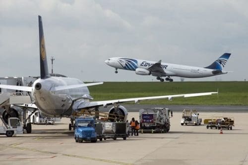 Photo taken on May 19, 2016 shows an airplane of EgyptAir taking off at the Charles de Gaulle Airport, in Paris, France. Egypt's Foreign Ministry confirmed to Egyptian Civil Aviation Ministry that wreckages of the missing airplane were found near the Greek Island of Karpathos, EgyptAir said on Thursday. Earlier in the day, EgyptAir said the missing plane, an Airbus A320, disappeared from radar screens en route from Paris to Cairo Thursday at 2:45 am Cairo local time (0045 GMT), with 66 people aboard. (Xinhua/Pierre Andrieu) Photo taken on May 19, 2016 shows an airplane of EgyptAir taking off at the Charles de Gaulle Airport, in Paris, France. Egypt's Foreign Ministry confirmed to Egyptian Civil Aviation Ministry that wreckages of the missing airplane were found near the Greek Island of Karpathos, EgyptAir said on Thursday. Earlier in the day, EgyptAir said the missing plane, an Airbus A320, disappeared from radar screens en route from Paris to Cairo Thursday at 2:45 am Cairo local time (0045 GMT), with 66 people aboard. (Xinhua/Pierre Andrieu)
