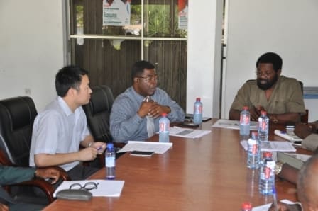 Dr Vanderpuije holding a meeting with the contractors and the consultant Dr Vanderpuije holding a meeting with the contractors and the consultant