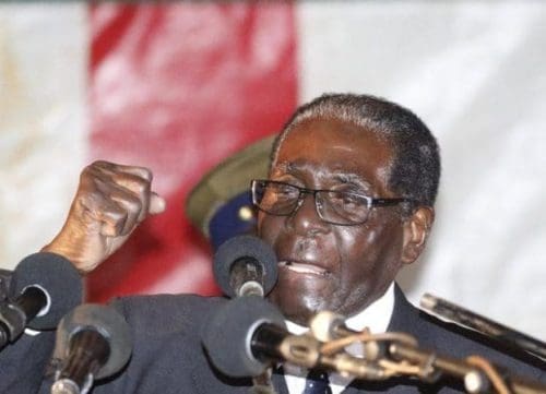 Zimbabwean President Robert Mugabe addresses a gathering at a stadium in the town of Bindura in northern Zimbabwe, July 8, 2016. In his first public appearance after a massive strike over economic deterioration, Mugabe explained to his supporters that the situation was exacerbated by a lasting drought and sanctions of the West. (Xinhua) Zimbabwean President Robert Mugabe addresses a gathering at a stadium in the town of Bindura in northern Zimbabwe, July 8, 2016. In his first public appearance after a massive strike over economic deterioration, Mugabe explained to his supporters that the situation was exacerbated by a lasting drought and sanctions of the West. (Xinhua)