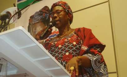 Gambia's first-ever female presidential candidate Issatou Touray, seen in September 2016, said ehw ants to offer her "unflinching support and cooperation" to the coalition of opposition parties in the country's December 1 election (AFP/File) Gambia's first-ever female presidential candidate Issatou Touray, seen in September 2016, said ehw ants to offer her "unflinching support and cooperation" to the coalition of opposition parties in the country's December 1 election (AFP/File)