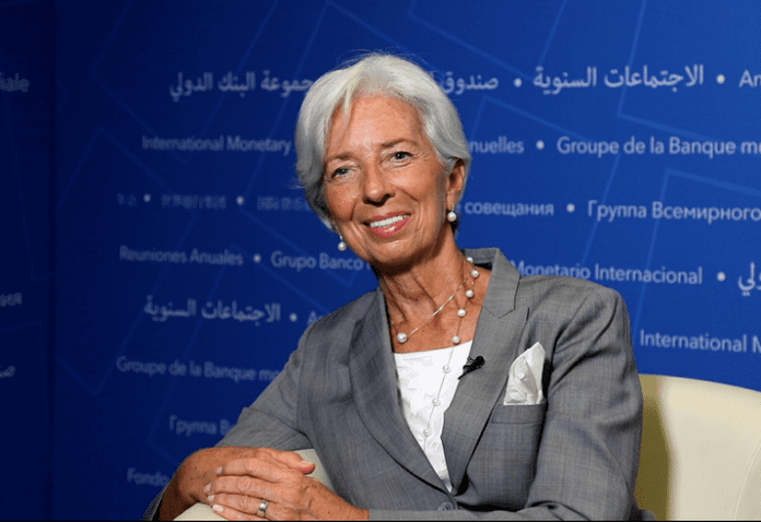 IMF Managing Director Christine Lagarde accepted an exclusive interview with People’s daily during IMF/World Bank annual meetings in Washington D.C. on Thursday (Photo by Gao shi from People’s daily)
