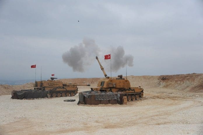Photo released by Turkish Defense Ministry shows Turkish army launches a military operation into northern Syria on the Turkey-Syria border, on Oct. 9, 2019. Turkish Armed Forces on late Wednesday began a land operation into northern Syria against the Syrian Kurdish People's Protection Units (YPG). (Xinhua)