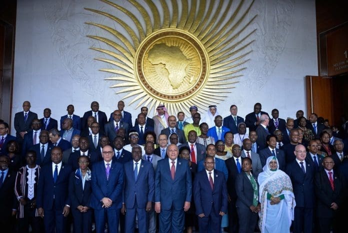 Participants attend the 36th ordinary session of the executive council of the African Union Commission which in Addis Ababa, capital of Ethiopia, Feb. 6, 2020. The 36th ordinary session of the African Union (AU) Executive Council, which comprises ministers of the 55-member pan-African bloc, opened on Thursday in the framework of the 33rd AU summit at the AU headquarters in Ethiopia's capital Addis Ababa. (Xinhua/Michael Tewelde)