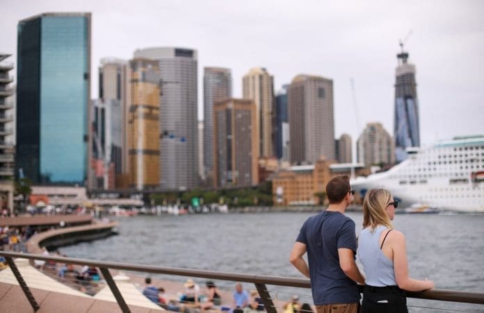 Tourists are seen at a dock in Sydney, Australia, March 10, 2020. The number of confirmed COVID-19 cases in Australia has reached 100, Federal Health Minister Greg Hunt announced on Tuesday. (Xinhua/Bai Xuefei) Tourists are seen at a dock in Sydney, Australia, March 10, 2020. The number of confirmed COVID-19 cases in Australia has reached 100, Federal Health Minister Greg Hunt announced on Tuesday. (Xinhua/Bai Xuefei)