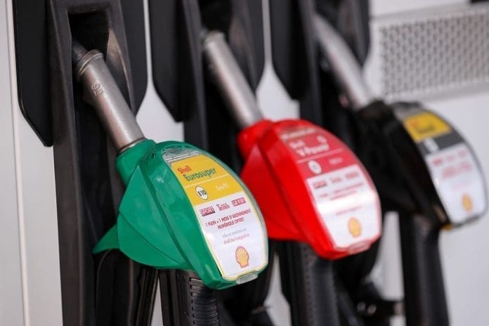 Photo taken on April 9, 2020 shows pump nozzles at a gas station in Brussels, Belgium. The Organization of the Petroleum Exporting Countries (OPEC) and its allies led by Russia, known as OPEC+, reached on Thursday a tentative agreement to cut production to stop a market free-fall amid the coronavirus pandemic, pending the consent of Mexico. (Xinhua/Zhang Cheng)