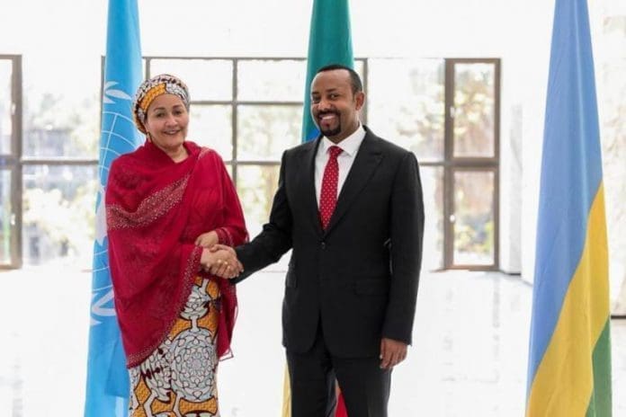 United Nations Deputy Secretary General meets with Prime Minister Abiy Ahmed (courtesy ethiopia.un.org