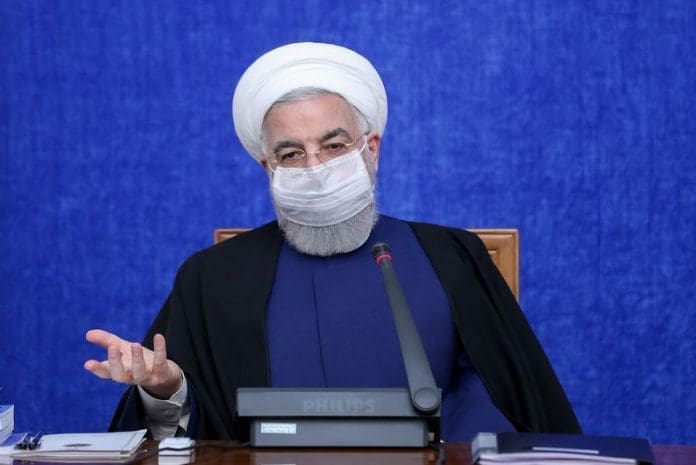 FILED - Iranian President Hassan Rouhani speaks during a Government Economic Staff meeting. Top diplomats from Iran, Russia, China, France, Britain and Germany will meet in Vienna Tuesday to try to save the 2015 nuclear deal Photo: -/Iranian Presidency/dpa - ATTENTION: editorial use only and only if the credit mentioned above is referenced in full