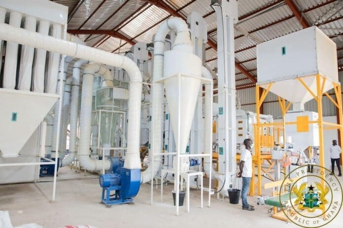 rice factory at Sefwi-Akontombra Economics President Rice Factory