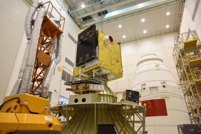China’s first sun-probing science and technology experiment satellite Xihe. (Photo/Official website of the China National Space Administration) China’s first sun-probing science and technology experiment satellite Xihe. (Photo/Official website of the China National Space Administration)
