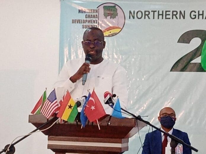 Dr Hafiz Bin Salih, Upper West Regional Minister delivering a speech on behalf of Vice President, Dr Mahamudu Bawumia