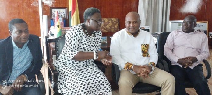 Mad Owusu-Banahene posed with Mr Tachie (right) 