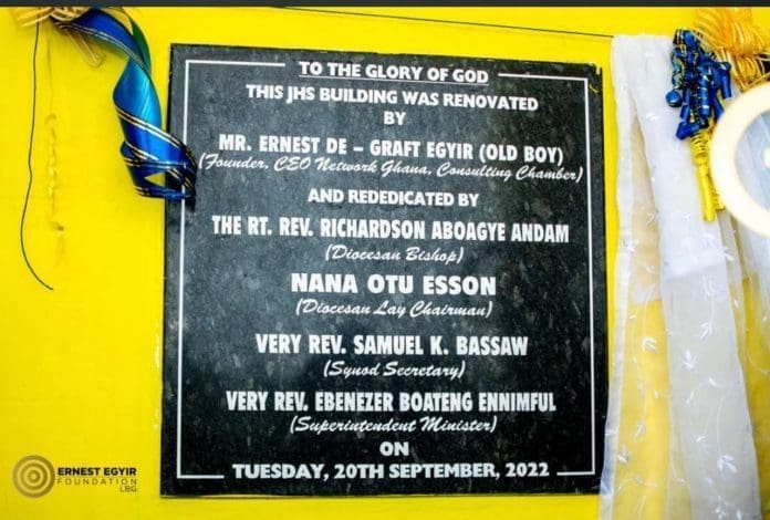 Ernest Egyir renovates Alma Mater