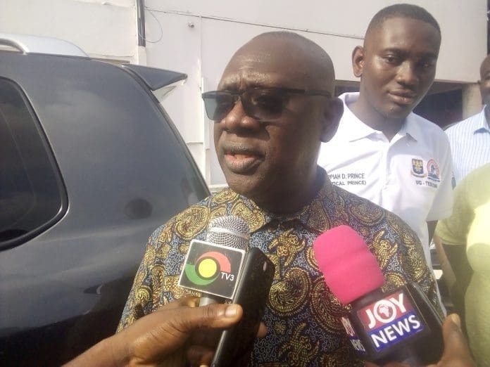Mr Osei Bonsu Amoah, spokesperson for the NPP Vetting Committee for presidential primaries addressing the media after the presentation of Committee’s report to General Secretary    