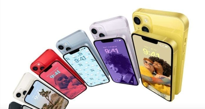The iPhone 14, released in 2022