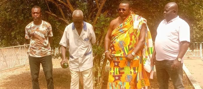 Mr Adu (in kente cloth) Okyeame Nketiah and other group members Mr Adu (in kente cloth) Okyeame Nketiah and other group members