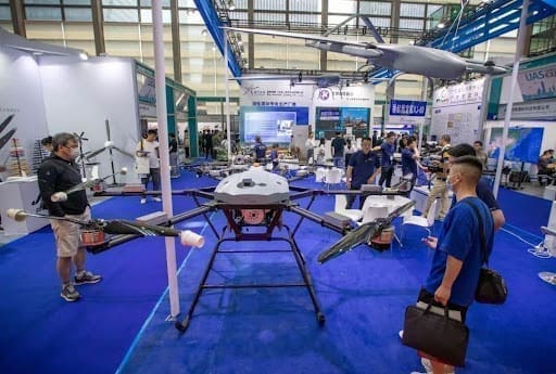 The 7th Drone World Congress 2023 is held in Shenzhen, south China's Guangdong province. (Photo by Lai Li/Shenzhen Special Zone Daily) The Th Drone World Congress