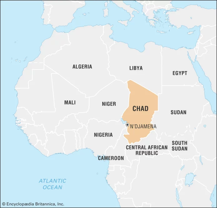 Chad Map Illustration