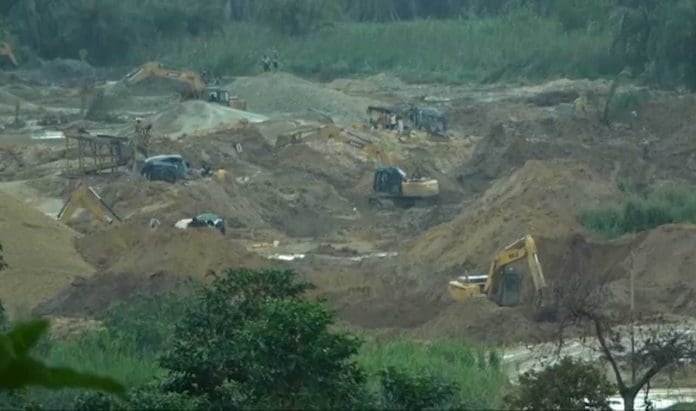 Illegal Mining Along Konongo-Accra Highway