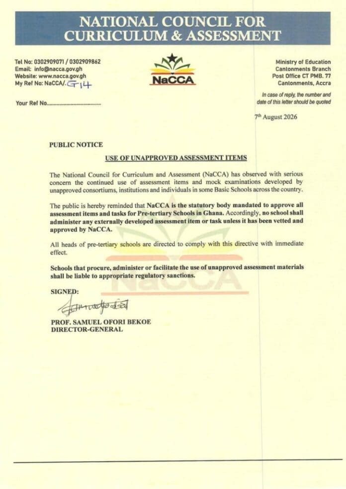 Nacca Warns Schools