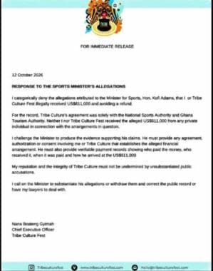 Tribe Culture Fest CEO denies minister’s US$611k visa claim